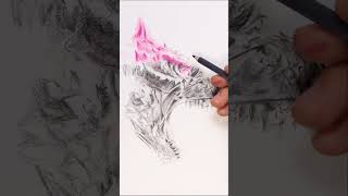 Painting Godzilla in Movie Godzilla x Kong The New Empire 2024 X-Painting Colored Pencil