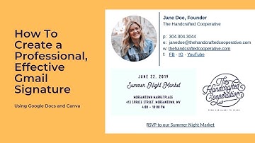 How to Create a Professional, Effective Email Signature Using Google Docs and Canva