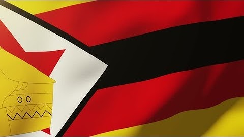 4K Zimbabwe flag waving in the wind. Looping sun rises style. Animation loop Stock video