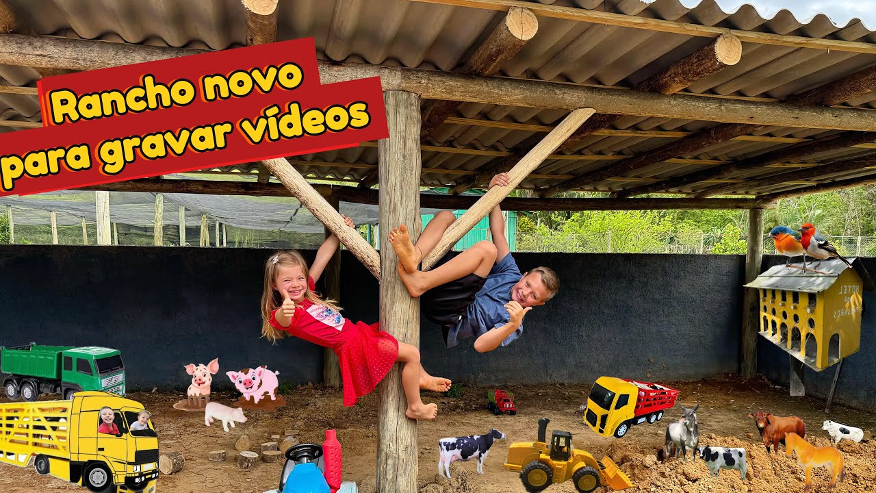🏘️FAZENDINHA de BRINQUEDO do MATHEUS E ISABELA - RANCHO NOVO para FAZENDINHA - ESPAÇO para GRAVAÇÃO🐷