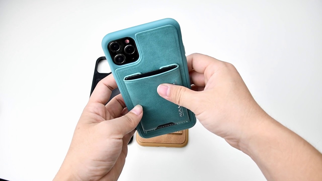 PULOKA Leather Mobile Phone Card Slot Wallet Case for Iphone 11 Note10