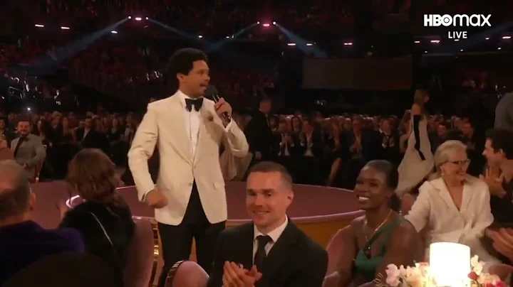 Trevor Noah jokes that as Taylor Swift moves through the crowd #taylorswift  #grammys