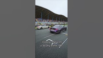 BMW M5 F90 vs BMW G80 drag race during Deutsche Autofest #bmwm5f90 #bmwm3g80 #dragracing