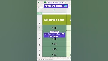 Smart Work in Excel – Keyboard Tricks! 💻 || 😮| #excel #computer #exceltips #viral #tutorial
