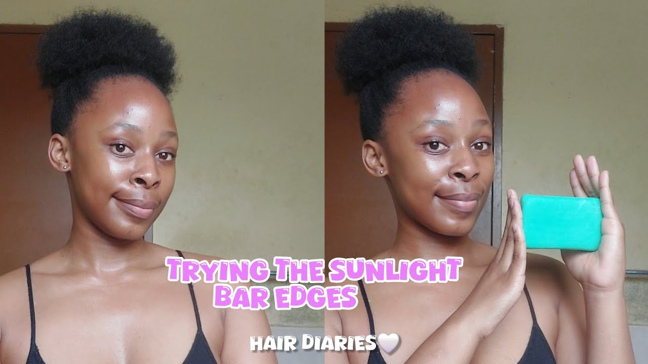 HAIR DIARIES :Let's try a NEW Edges Hack(Sunlight green bar soap)