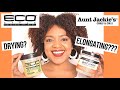 *NEW* ECO STYLER BLACK CASTOR & FLAXSEED VS AUNT JACKIE'S 'DON'T SHRINK' ELONGATING CURLING GEL