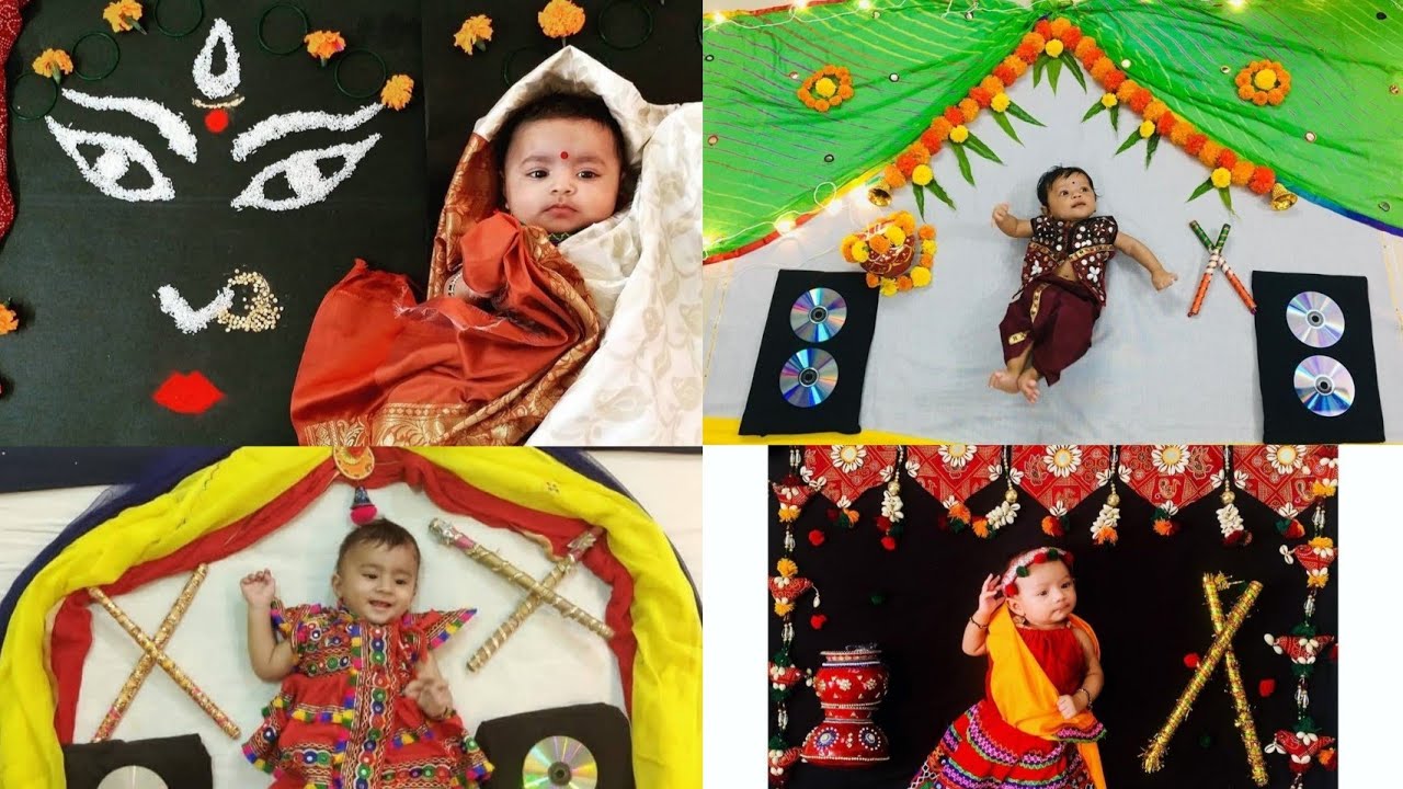 Navratri Theme Baby Photoshoot Ideas Dussehra Theme Garba Theme Baby navratri-theme-baby-photoshoot-ideas-dussehra-theme-garba-theme-baby