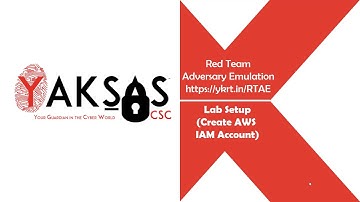 Creating AWS IAM Account for hosting Red Team Adversary Emulation Lab | Yaksas CSC