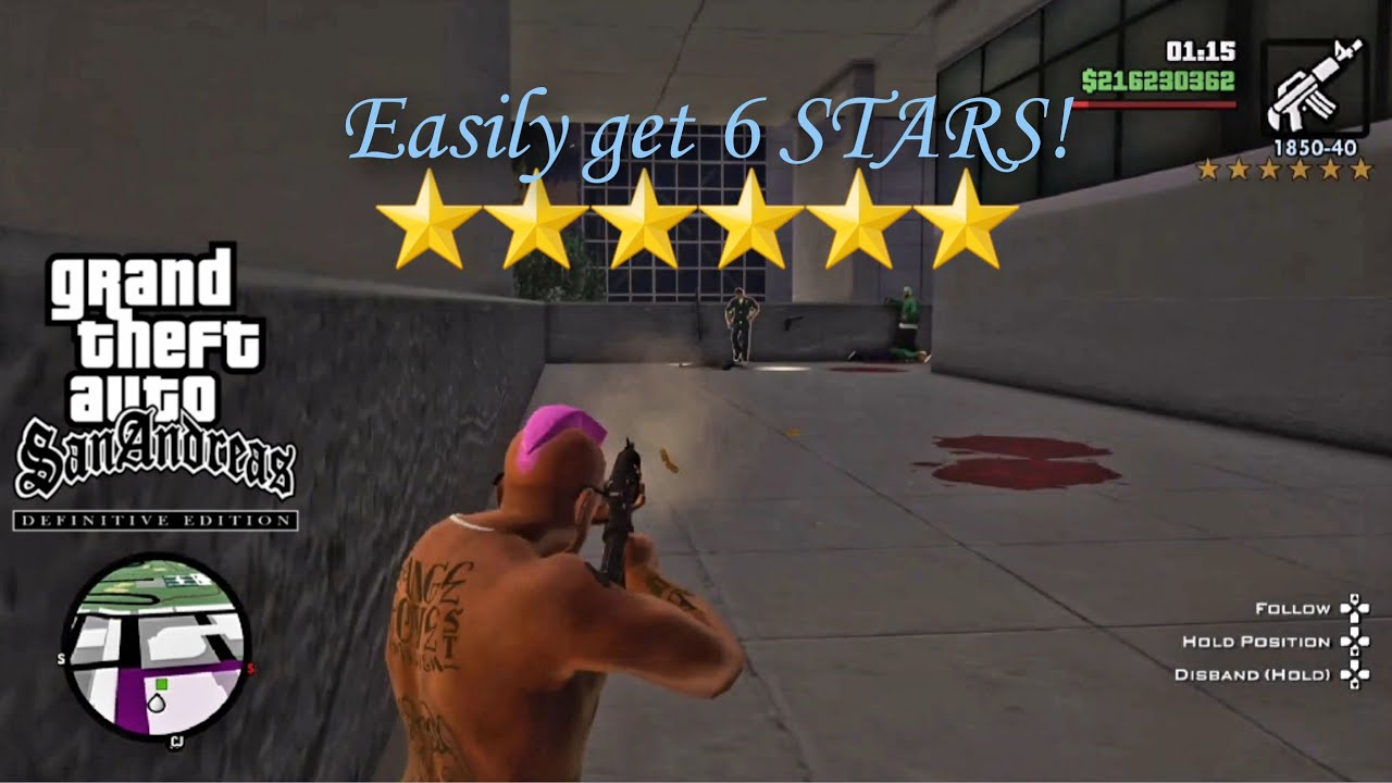GTA San Andreas The Definitive Edition 4K Easily Get 6 Stars YouTube 