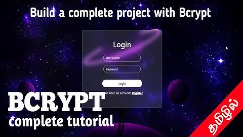 தமிழில் 🔐 Bcrypt Full Tutorial in tamil| Password Encryption in Node.js – Step by Step Guide
