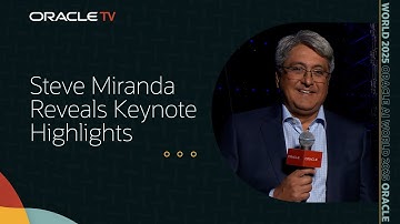 Steve Miranda Previews Oracle AI World Keynote Backstage on Oracle TV at Oracle AI World 2025