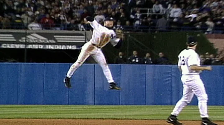 Derek Jeter's ridiculous jump-throw nabs Fryman in...