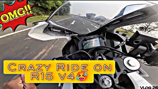 Crazy Ride On R15 Version 4 | R15 Version 4 Speed Test | Vlog 26 | Shiv Vishwakarma