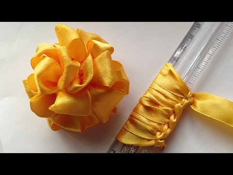 Video: How To Make Flowers From Ribbons