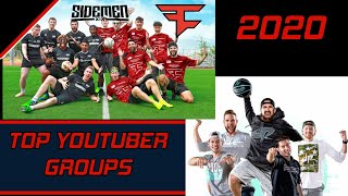 Top YouTuber Groups 2020| Which is the biggest group in Youtube???| Sidemen, Hype House, Faze Clan..