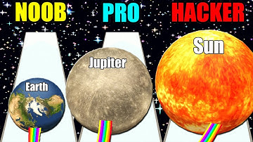 NOOB vs PRO vs HACKER in Planet Run 3D