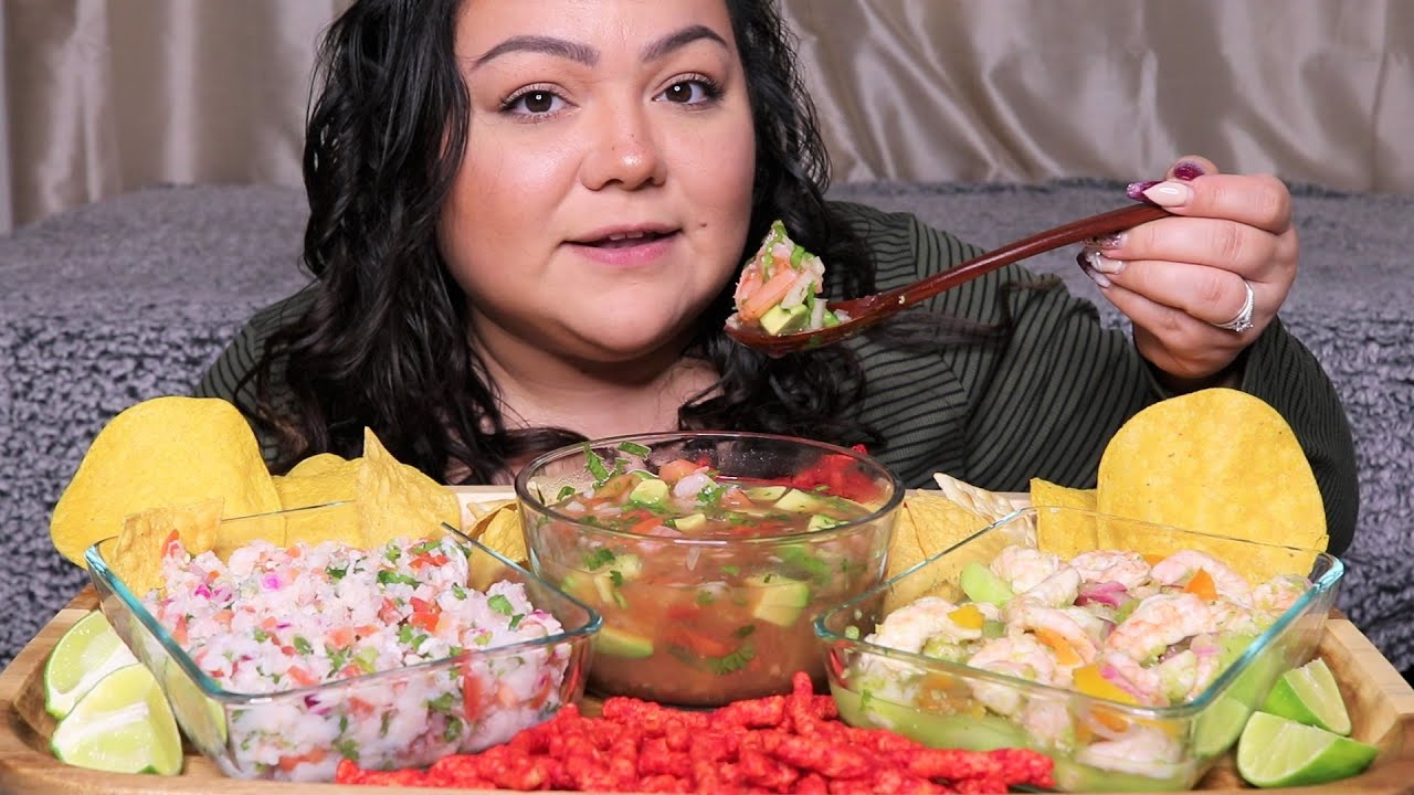 CEVICHE & AGUACHILE #MUKBANG | ANGELAEATS TRUE CRIME