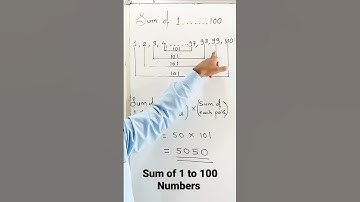 Add 1 to 100 numbers | Sum of first 100 numbers |#shorts