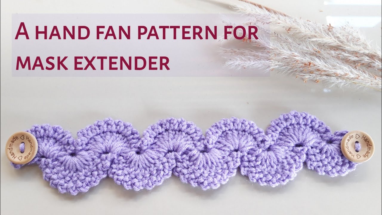 Crochet hand fan mask adapter