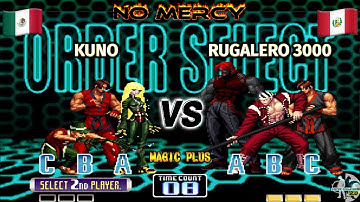 ¡SIN PIEDAD! KUNO vs RUGALERO 3000  KOF 2002 PLUS
