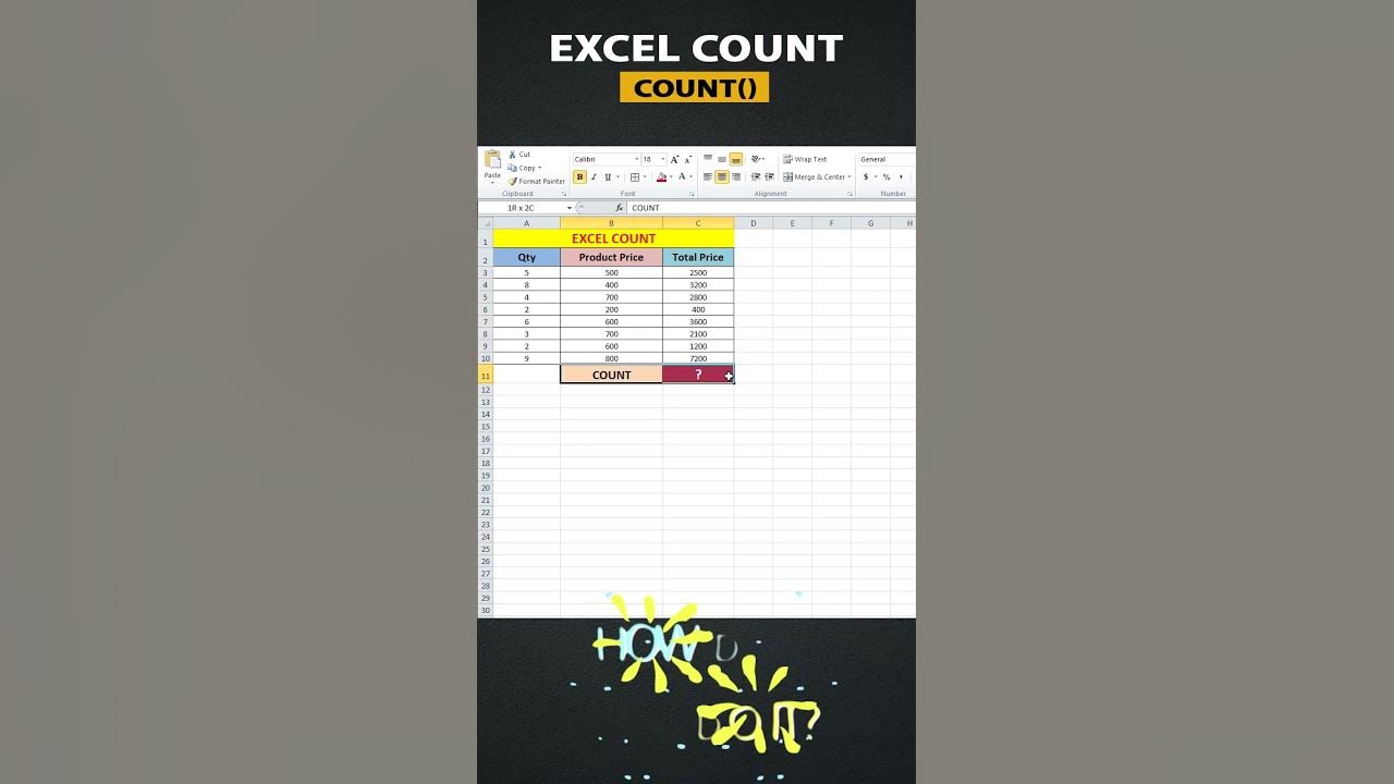 How to do count in excel learn count function in ms excel tutorial for excel count youtube