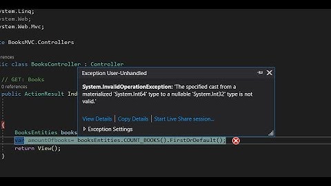 C# | SOLVED | The specified cast from a materialized 