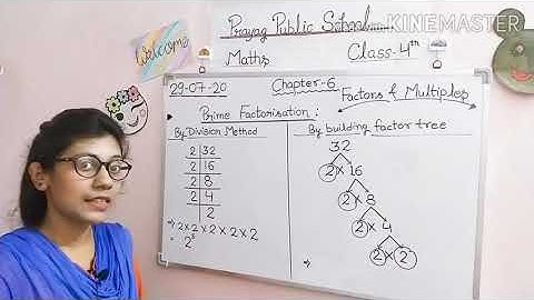 Class - 4   ( Prime Factorisation ) Maths
