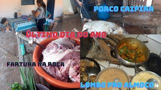 Matando Porco Caipira Pro Ano Novo Familia Reunida Na Roçafiz Lombo Pro Almoço