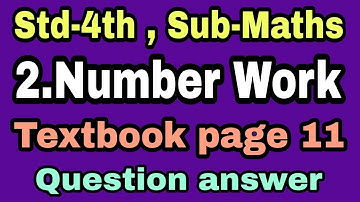 Std 4th maths page no 11 | Number work class 4 | 4th std maths page 11 | Class 4th math page 11