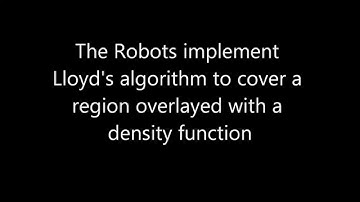 Coverage Control using Robotic Swarm and iPad Input