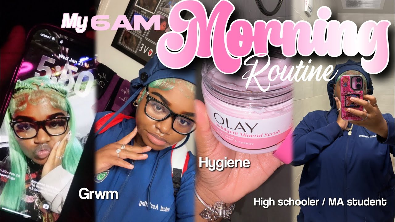 Моя утренняя рутина в 6 утра в старшей школе | grwm, болтовня, программа магистратуры и т. д.