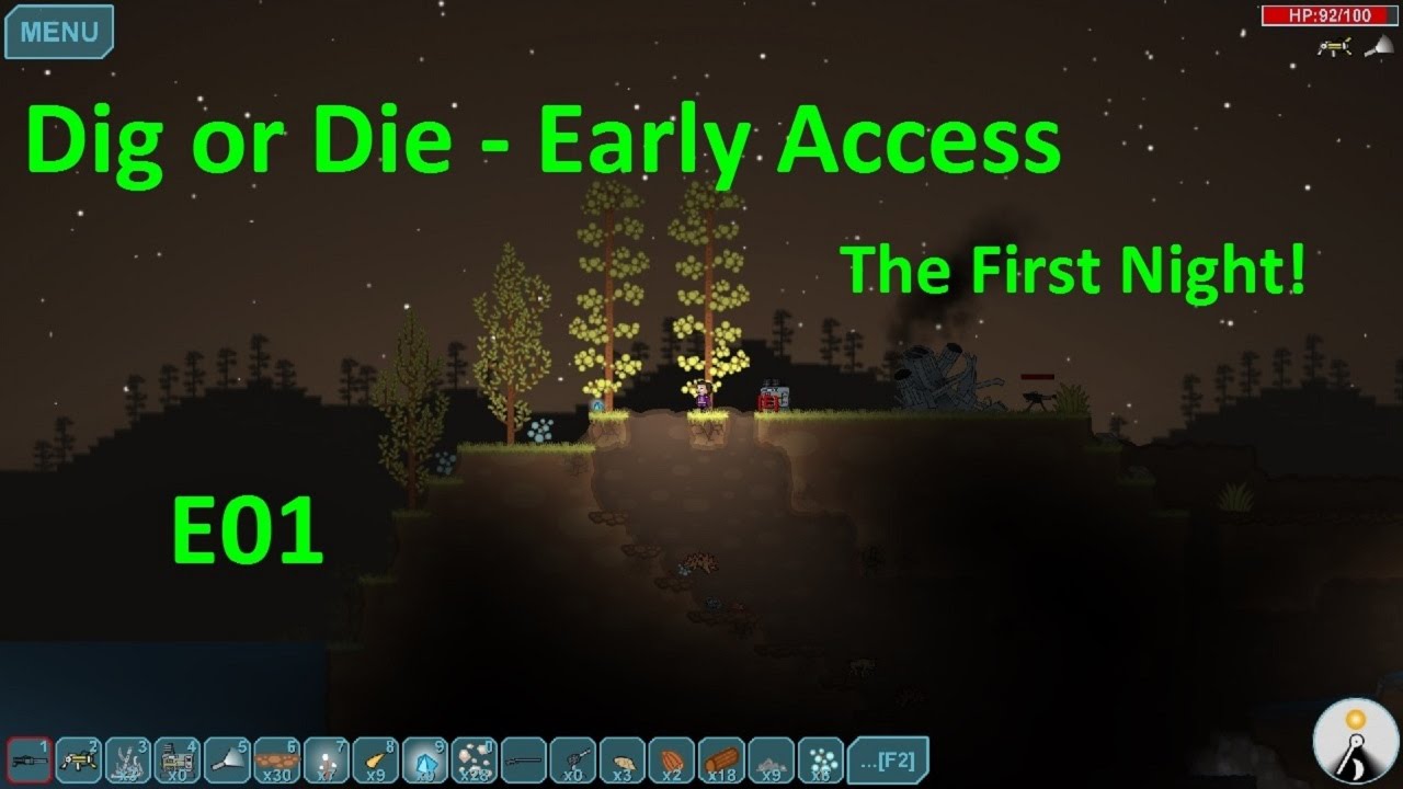 Dig or Die Early Access | E01 "Night Fights & Machine Guns!"
