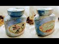 Decoupage for beginners - Painted jars - Decoupage tutorial - How to decoupage on glass