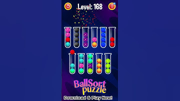 Balls Sorting Color Puzzle Game Level 168.