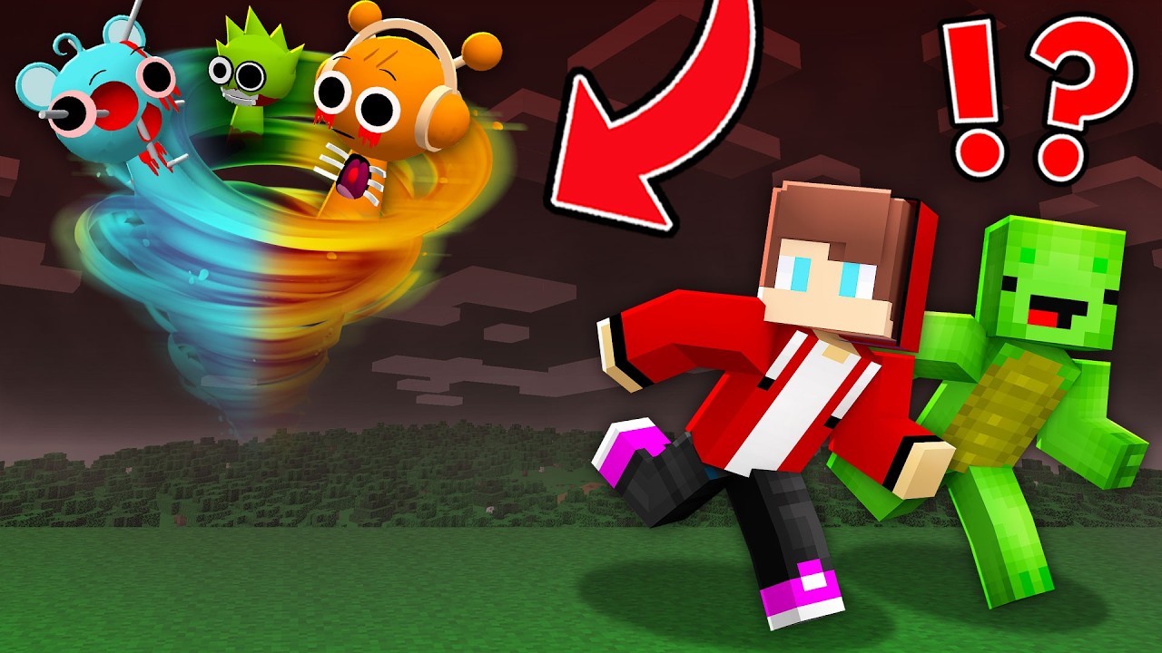Myzen and Mikey vs. Scary Splanki Tornado in Minecraft - YouTube