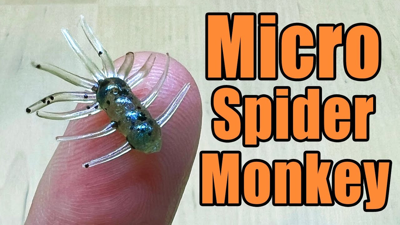 Micro Spider Monkeys - Small Micro Ice Fishing Soft Plastic