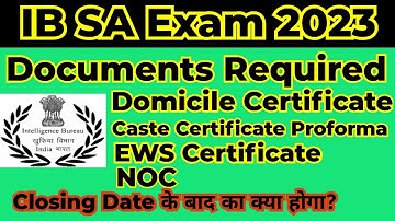 IB Security assistant document required | IB SA domicile certificate |
