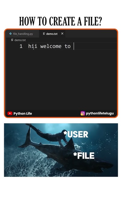 How to Create File in Python Telugu - YouTube