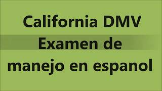 California dmv permit practice test 2020 in spanish
https://youtu.be/3qpgj2uz0um examen de manejo en espanol 2020, written
# 1...