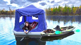 Solo Camping 24 Hours In A Floating Tent by Mav 845,870 views 6 months ago 25 minutes