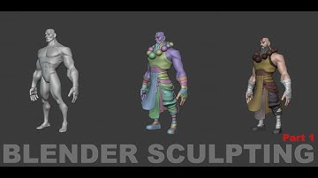 Stylized Monk Blender Sculpting - Part 1 - Timelapse