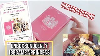 Unboxing Webtoon Suddenly i Became a princess / who made me a princess Limited edition box