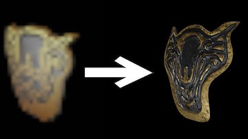 Falcon Shield - metin2 - modeling process Blender - texturing Substance painter