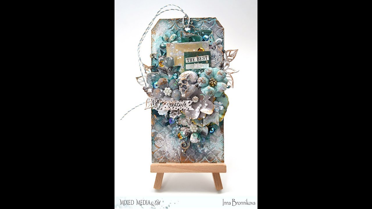 Step by step Mixed media tag for Mixed media and Art - YouTube