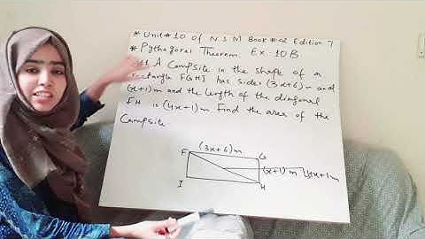 Real life problems related to pythagoras theorem. Q8 to Q11 of exercise 10 B of D2.