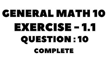 10th Class General Math, Chapter 1, Exercise -1.1  Question  10  Complete