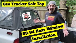 89-94 Soft Top Window Installation + Parts Needed GEO TRACKER SUZUKI SIDEKICK @Hwy83SUZUKI screenshot 1