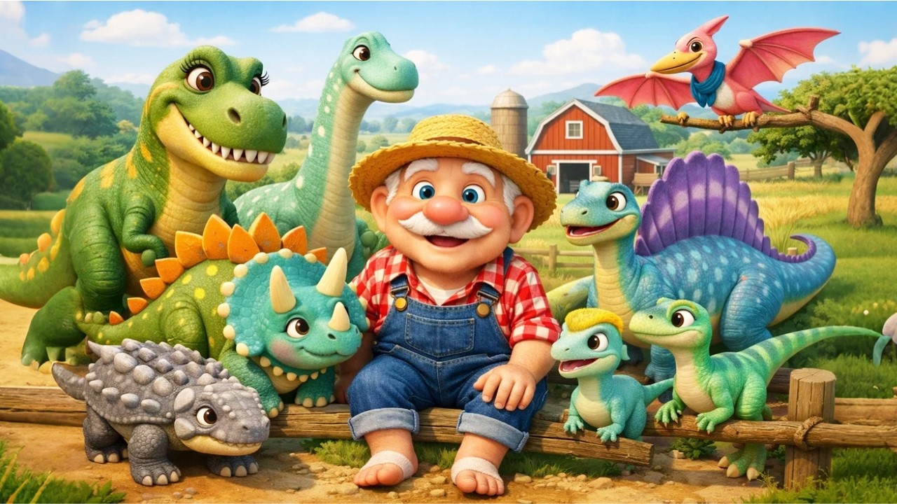 Old MacDonald Had a Farm Many Dinosaurs  Zumila Kids   Nursery Rhymes