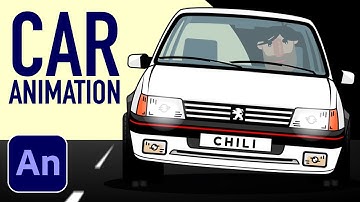 How to Create a Car on The Road animation in Adobe Animate (Download Project)