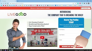 HOW TO PRE ENROLL YOUR POSITION IN LIVEGOOD?